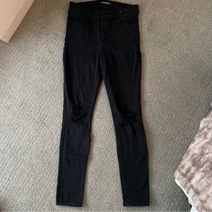 Express Black Denim Stretch Legginngs